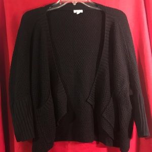 Eyeshadow Black Open Cardigan Sweater-Sz Jr L/XL